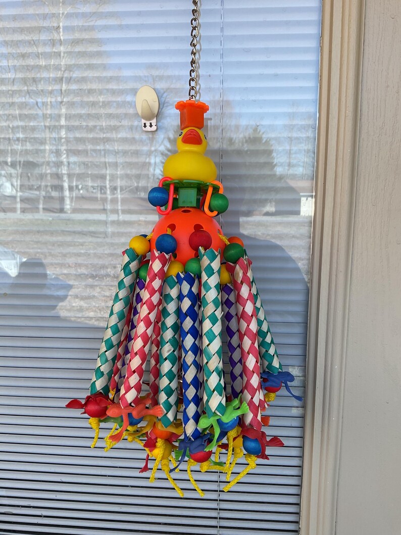 DUCKY FROG LEGS, bird toy